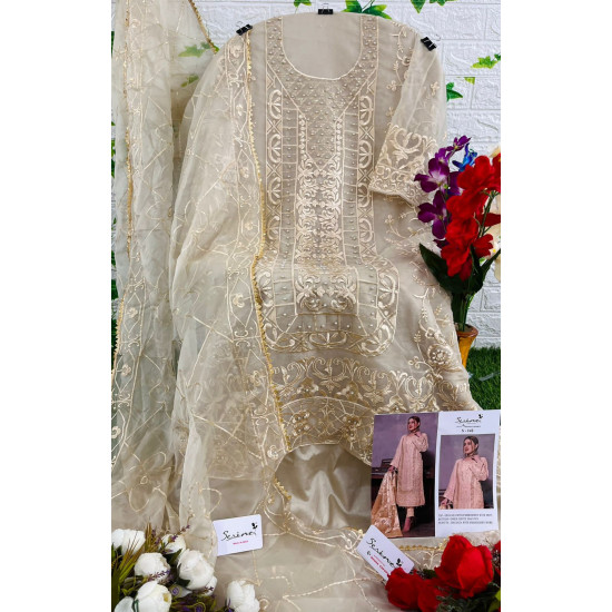 Organza Heavy Embriodered Suit