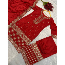 NEW FANCY DESIGN HEAVY EMBROIDERY WORK TOP - PLAZZO WITH  DUPATTA